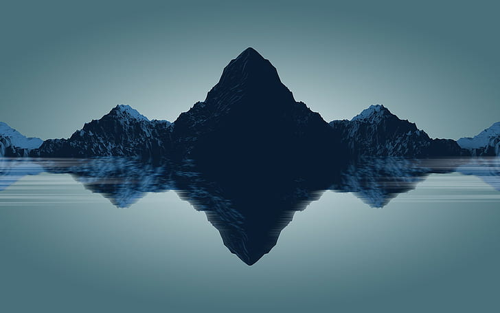 a mountain reflecting in a lake